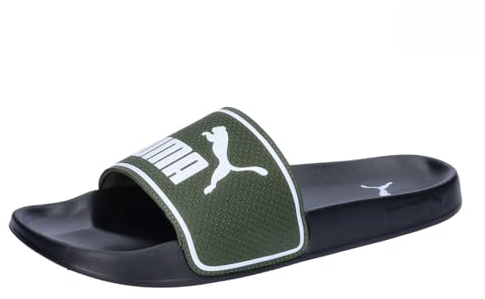 PUMA Leadcat 2.0, Slide Sandal Unisex-Adulto, Myrtle White Black Green, 43 EU