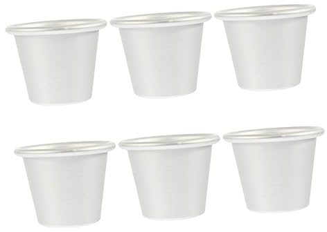 KICHOUSE Molde Redondo para Hornear Antiadherente 55 Mm Metal Resistente para Pudín y Tartas Utensilio Cocina 6 Piezas Set Uso Doméstico y Repostería Profesional