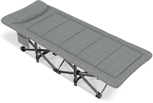 Reisebett Erwachsene Klappbett Dreieckige Struktur An Der Unterseite Gestell Aus Stahl Reisebett Mit Matratze Maximale Tragfähigkeit 160 Kg für Camping Reisen