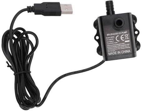 Small Submersible, 300L/H DC 5V 4.8W Amphibious Fountain Pump with LED Indicators and Memory Function, IP68 with 300cm Lift, for Fish Tank, Pond, Hydroponic, Fountain