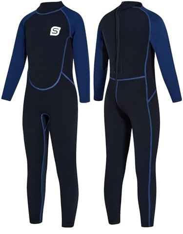 Summshall Kids Wetsuit for Boys & Girls, 2.5mm Neoprene Wetusits with UV50+ Protection – Keep Warm, Soft & Stretchy Wet Suit for Swimming, Snorkeling & Surfing