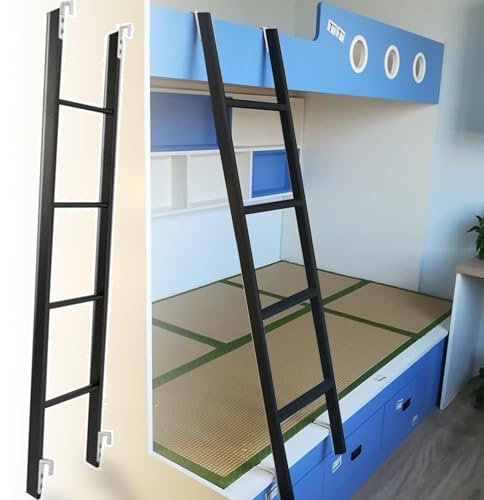 Scala Interna Universale Per Letto A Soppalco, Scala A Pioli In Metallo Per Letto A Soppalco, Scala Di Ricambio Per Letto A Soppalco Multifunzione Da 45/51/55/59 - Carico 330 Libbre, Un Colore, 1