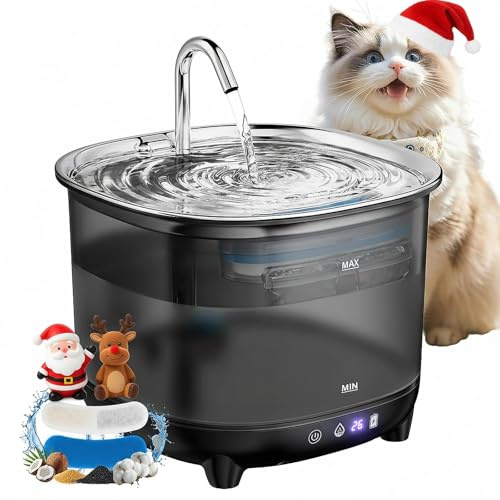 3.2L Wireless Cat Water Fountain for Drinking, 3 Mode Motion Sensor Cat Drink Fountain 5000mAh Rechargeable Water Fountain with Filters, Cordless Pet Water Dispenser for Cats