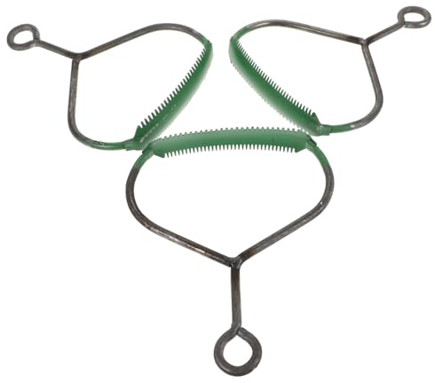 3 Stück Pferdepflegebürsten aus Eisen Grün Robust und Leicht zu Reinigen für Pferdepflege im Stall