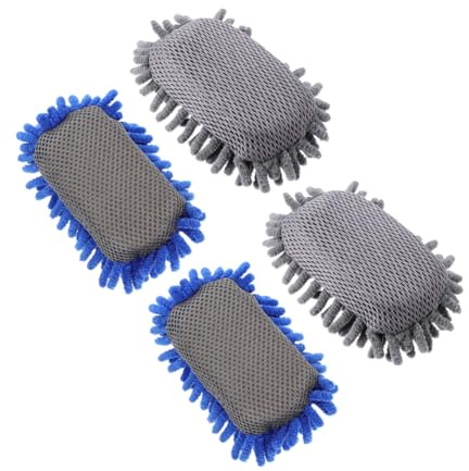 HOMSFOU 4 pièces Effaceurs pour Tableau Chenille Éponges Légères et Portables Nettoyeur pour Tableaux Noirs et Blancs Compact pour École et Bureau