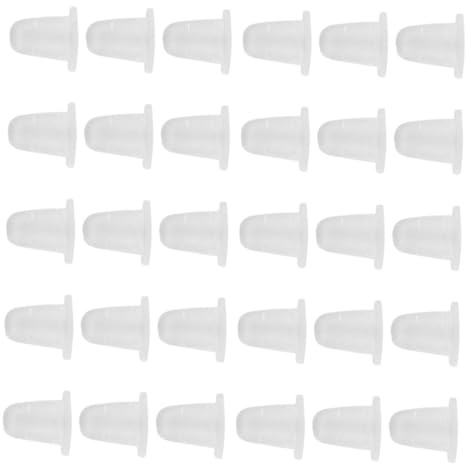 Homoyoyo Lot de 200 Godets D'encre Capsules D'encre Stables et Pratiques pour Tatouage en Silicone Souple Blanc pour Maquillage Semi-permanent