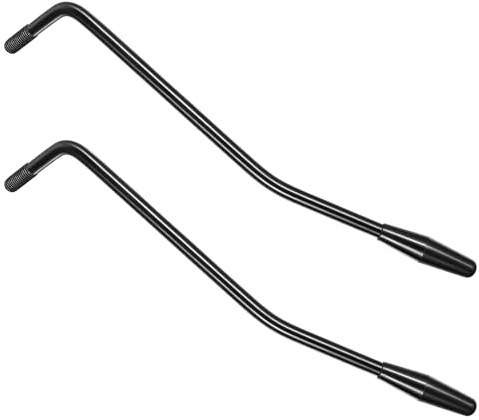 2PCS Thread Tremolo Arm, Electric Guitar Tremolo Arm, 5mm and 6mm Thread Whammy Bar with Tip, Metal Single Tremolo System, Black