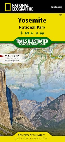 National Geographic Trails Illustrated Map Yosemite National Park California, USA