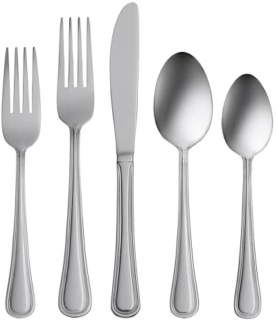 Oneida H081020AL20 Hollis 20 Piece Everyday Flatware, Service for 4 18/0 Stainless Steel, Silverware Set
