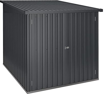 Wasabi - Armadio in Metallo per Biciclette 3,2m2 Moser – 149x192x163cm - Binari inclusi per 3 bici – Porta Doppia Ampia – Chiusura con Catenaccio – Prese d'Aria per Ventilazione – Armadio Esterno