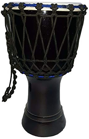 GT tillverkare Free Style Rope|Tuned Djembe|Djembe Drumm (20 cm huvud)|Musikinstrument|Slagverk handtrum|Djembe med skydd (svart)