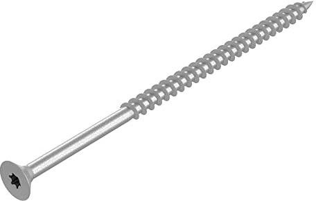 SECCARO Tornillo para madera aglomerada, 5 x 100 mm, acero inoxidable V2A, VA A2, tornillo para madera con rosca parcial, 75 unidades