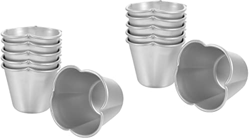 BESTonZON 12pcs Non-stick Muffin Cake Molds for Baking Egg Tart Molds in Metal for Baking Cups and Muffin Cases at Home