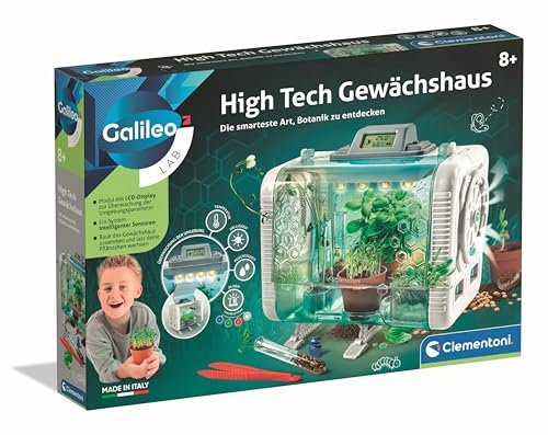 Clementoni Galileo Lab High Tech Invernadero - Caja de experimentación y Juguetes para niños a Partir de 8 años de Clementoni 59406
