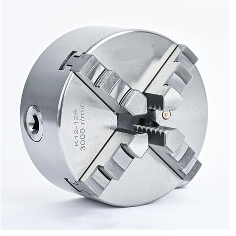 CIJIAOPOYU 125mm Drehfutter 4 Backen Drehmaschine Scroll Chuck K12-125 4 Backen Metall Chuck Mini Drehmaschine Chuck Handbuch for WM210V