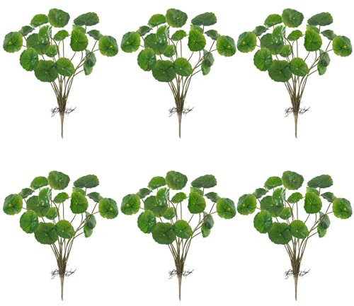 Piante di stagno finte 6pcs piante di laghetto artificiale con 18 piante di stagno falsa foglia realistica per le decorazioni per lo stagno resistenti a dissistenti per la casa regalo da giardino