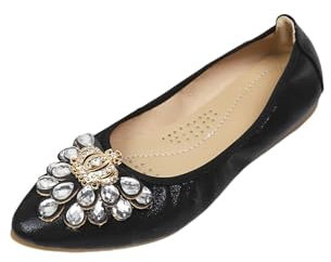 Clearance Women's Roll Up Ballet Flats Bridal Diamante Wedding Ladies Sparkly Slip ON Bridesmaid Shoes Ballerina Shoes Comfort Slip on Walking Flat Shoe Size 7#02_Black