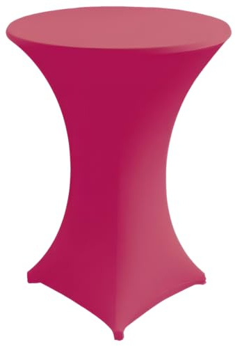Gastro Uzal Hussen für Stehtische und Bistrotische Stretch Stehtischhussen überwurf (pink/Rose, Ø80-85)