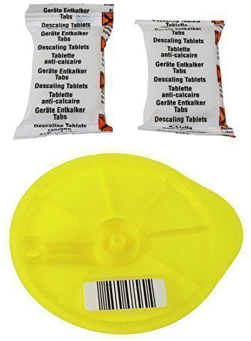 Quailitas Coffee Machine Descaling Kit – Descaler Tablet Compatible w/TASSIMO Bosch, Service Yellow T-Disc Included |Coffee Machine Accessories