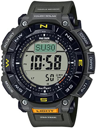Casio Men Digital Tough Solar Watch with Plastic Strap PRG-340-3CR