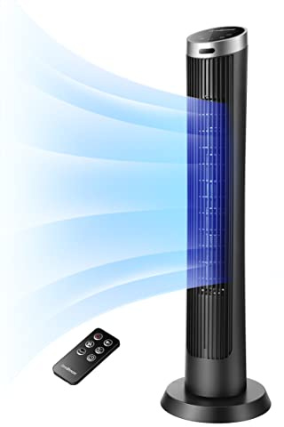 OmniBreeze Ventilador digital de torre eléctrico, con control remoto, visualización LED, ventiladores de piso sin aspas de pie y silenciosos 36/40 pulgadas, uso en interiores (40inch), DC2219/2220
