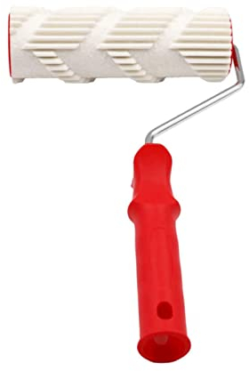 POCHY Farbroller Tragbare Farbroller-Gummiroller-Rahmen-Muster-künstlerische Roller-Malerei mit Griff zum Malen von Wänden DIY-Schablonenhandwerk bequem