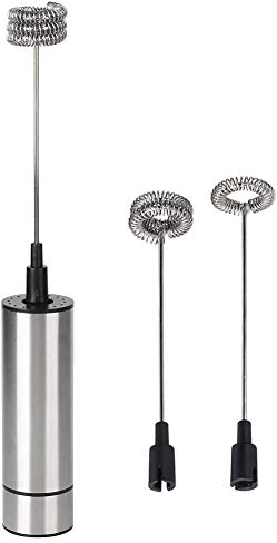 Milk Frother Rod, Electric Milk Frother, Egg Mixer, Coffee Mixer, Compact Stainless Steel Milk Frother for Latte, Matcha Tea, Cappuccino