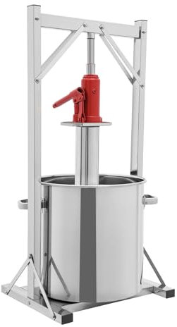 TouTToNG Wine Press Obstweinpresse 36L Hydraulische Edelstahl Obstpresse für Apfelwein, Traubenwein 3T