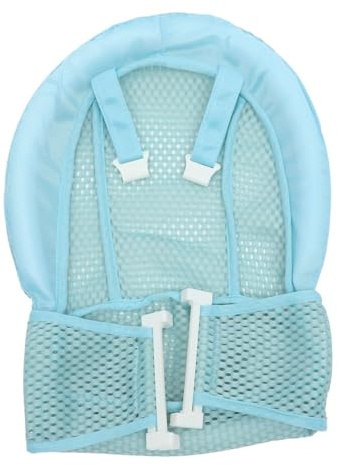 Verstellbares Babybadewannennetz mit Drei Punkt Schnallendesign, Blau, Pp | Faltbar, für Badewanne und Außerhalb Einsetzbar, für Babys und Neugeborene, Kompakte Stützlösung
