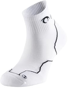 Lurbel Tierra Three, Calcetines anti-ampollas, calcetines de senderismo, calcetín para caminar, sin costuras y transpirable, calcetines Unisex. (L - Blanco/Negro)