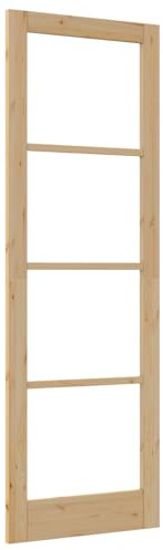 vidaXL Porte intérieure ORKDAL Marron 78 x 232 cm, Une Porte de Chambre Chic et Minimaliste, Adaptable pour Le Salon, la Cuisine contemporaine, avec des Panneaux en Bois de pin ou en Verre