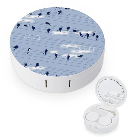fkgvwo Contact Lens Case Bird Contact Lens Box Travel Kit Portable for Travel & Home