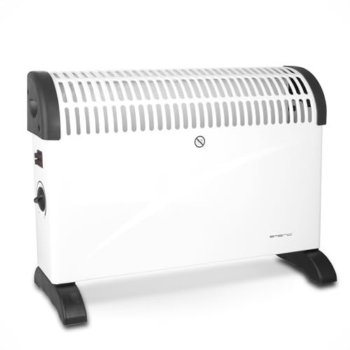EMERIO Convector CH-121858.2 Calefacción eléctrica, hasta 20 m², 2000 W, con termostato ajustable, calefactor, 3 ajustes de calor (750 W/1250 W/2000 W), protección contra sobrecalentamiento, estable