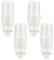 Popp® Bombillas E27 LED Edison PLC G24 7W Equivalente a 60W Incandescente 270° 600Lm SMD Luz 4000K Neutros 6000 Fria (Pack 4, 6000K)