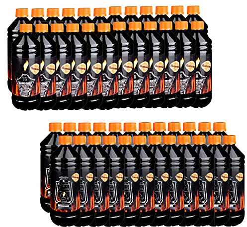 Flameup Lampenoel Lampenöl Petroleum Set 6-48 Liter Petroleumheizung Petroleumofen Lampe Kamin Kerosin Reiniger Fackel Laterne Öllampe Gartenfackeln Auswahl, Menge:48 L