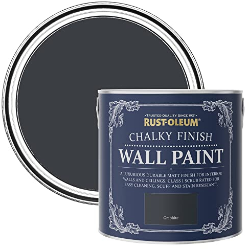 Rust-Oleum Dark Grey Matt Emulsion Wall Paint - Graphite 2.5L