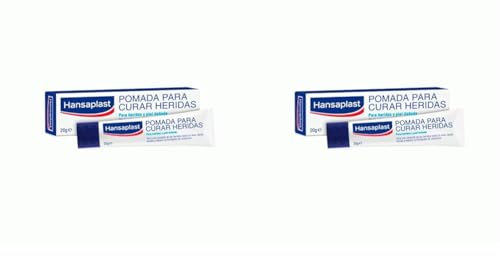 Hansaplast Pomada para Curar Heridas, crema cicatrizante sin fragancia, pomada para heridas y piel dañada que reduce el riesgo de cicatrices, 1 x 20 g (Paquete de 2)