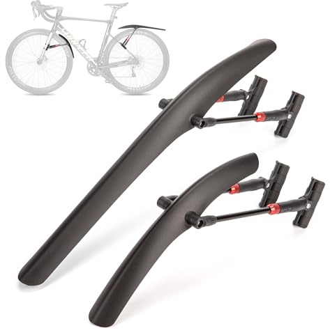 Kadacha - Set di parafanghi universali per bicicletta, smontaggio rapido, protezione contro gli schizzi in polipropilene ad alte prestazioni per biciclette da 24-29 pollici, protezione contro gli