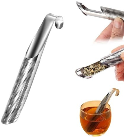 Tea Infuser, Loose Leaf Tea Steeper With Hanging Hook Handle, Stainless Steel Bags for Loose Leaf, Artifact Creative Pipe (1PC)