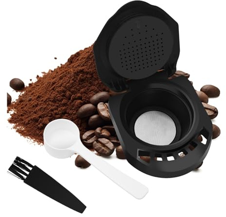 Capsule Dolce Gusto Reutilisable, Adaptateur De Conversion De Capsule De Café Avec Cuillère Et Brosse Compatible Avec Piccolo Xs/Genio S Plus/Genio S / Edg305 / Edg260
