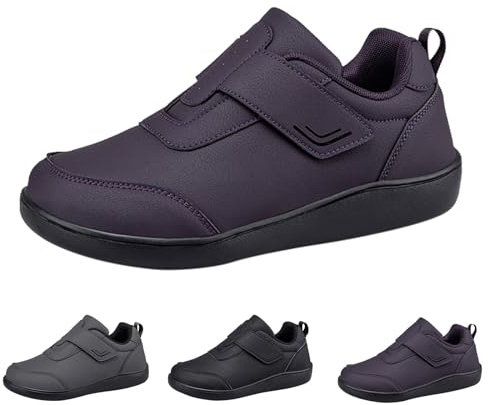 Sneaker män extra breda läder, ortopediska skor män sommar sportskor andas träningsskor halkfria promenadskor bekväma sneakers lätta fritidsskor platå utomhusskor