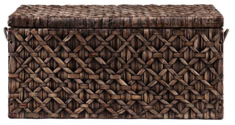 SEI Furniture Hawridge Water Hyacinth 30 Storage Trunk, Blackwashed