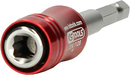 KS TOOLS Porte-embouts Magnétique 1/4, 2 en 1 à Verouillage - Porte-embouts pour Tournevis Précision Pratique et Facile d'Utilisation - Visseuse et Kit Réparation - Outils Bricolage 514.1126 Couleur