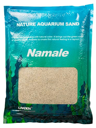 LANDEN Namale Aquarium Sand 2L(Approx 7 lbs), Super Natural Sand for Aquarium Landscaping, Cosmetic Sand for Fish Tank, Fine Grain Substrate for Freshwater or Blackwater Biotope Tank