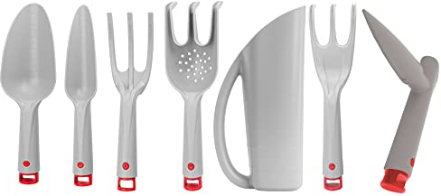 botle Herramienta de jardín, 7 piezas, herramientas de jardinería, pala de jardín, paleta de cebolla, paleta de flores, tenedor de jardín, herramienta de sembrar, tenedor de malas hierbas