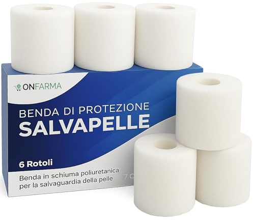 ONFARMA BOX 6 SALVAPELLE cm 7x27 mt Benda sottile in schiuma poliuretano