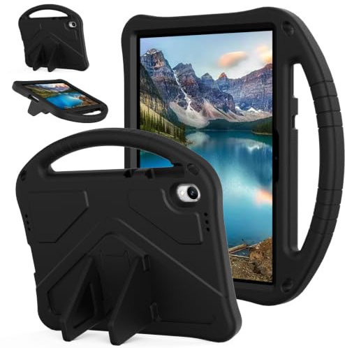 Nikaque fodral till Google Pixel Tablet 11 tum surfplatta 2023 Release, svart | Barnvänligt, handtagsstativ, hållbart lätt, stötsäkert skydd, för Google Pixel surfplatta 11 tum fodral 2023 Release