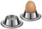 cilio Eierbecher UOVO | 2er-Set | Edelstahl | Spülmaschinengeeignet | Stapelbar | Für Eier bis zu Ø 4,5 cm | Höhe: 2,3 cm/Ø 8,5 cm
