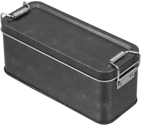 HEANUJJ Vintage Black Cracker Tins Storage Airtight Tinplate Container with Large Storage Capacity, Keeps Cookies Fresh and Accommodates Flavours, Wedding Favor Box for Candies and Small