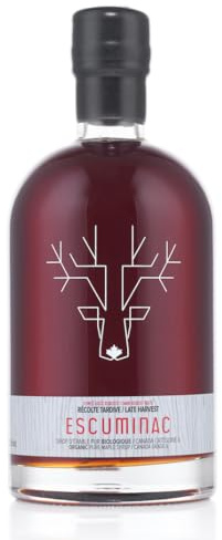 Escuminac Sirope de Arce Bio Cosecha Tardía 500 ml Grado A | Sabor intenso y oscuro. Sirope de arce canadiense 100 % puro en botella de vidrio.